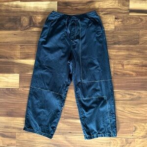 ASOS DESIGN Loose Fit Pants with Contrast Stitch in Black size Small